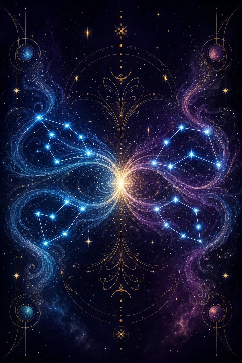 Aquarius & Aquarius constellation artwork
