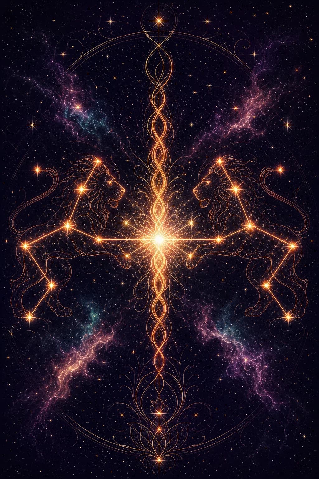 Leo & Leo constellation artwork