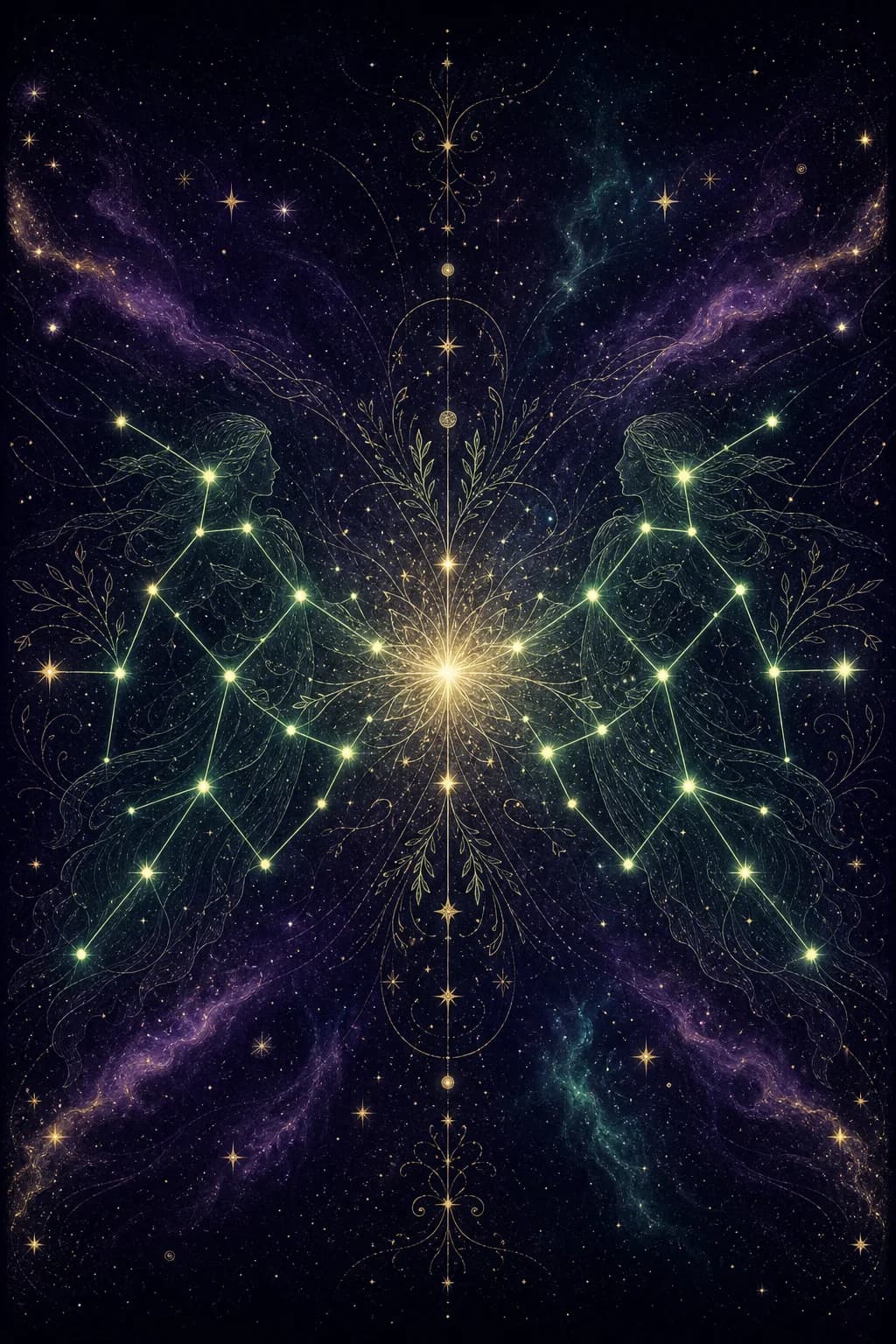 Virgo & Virgo constellation artwork
